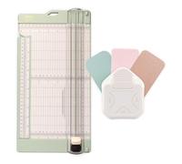 Vaessen Creative Cortador de Papel con Tablero de Puntuación 15,2 x 30,5 cm y Perforadora de Esquinas 3 en 1 (4-7-10 mm) - Para Papel, Scrapbooking, Tarjetas, Manualidades y DIY