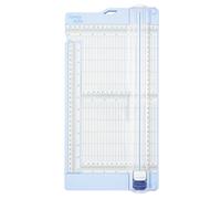 Vaessen Creative Cortadora de Papel + Ranurado 11 x 30,5 cm - con Regla Extensible - Guillotina y Plegadora para Cartulina, Tarjetería, Sobres, Manualidades y Álbumes de Recortes - Azul