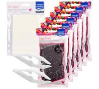 Vaessen Creative Cuentas Negras 6600 Piezas - Maxi Pack con Papel para Planchar y Pinzas para Manualidades, Creaciones DIY, Bisutería, Llaveros y Decoración, Varios