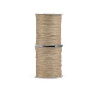 Vaessen Creative Cuerda de Yute Natural - 2 Uds de 1 mm x 200 m - Soga Cañamo para Manualidades, Exterior, Envolver Regalos, Decoración, Arreglos Florales, Bodas y Trabajos de Artesanía en Papel