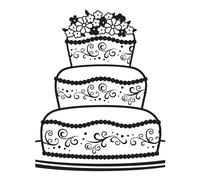 Vaessen Creative Embossing Folder Feestelijke Taart 14,6 x 10,7 cm - Embossingfolder voor Kaartenmaken, Scrapbooking, Journaling - Herbruikbaar, Nauwkeurig, Voor Stans- en Embossingmachines