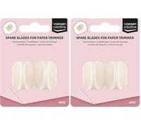 Vaessen Creative Ersatzklingen Papierschneidemaschine Gerade Klinge, Hoja de Repuesto 2 Stück für Schneidemaschinen, plástico, weiß, 2 x 1 x 0,5 cm, Metal, Blanco, Talla única, 2 (Paquete de 2)