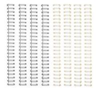 Vaessen Creative Espirales para Encuadernación Metálicas 2:1 Negro & Dorado - 8 Uds de 16 mm para la Encuadernadora Bind Easy - Gusanillos para Cuadernos, Agendas, Diarios y Álbumes