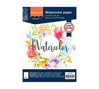 Vaessen Creative Florence Papel de Acuarela Superficie Texturizada, 300 GSM, Blanco (Off-White), A4