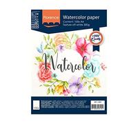 Vaessen Creative Florence Papel de Acuarela Superficie Texturizada, 300 GSM, Blanco (Off-White), A4