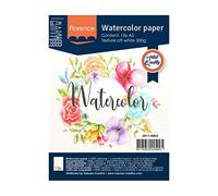 Vaessen Creative Florence Papel de Acuarela Superficie Texturizada, 300 GSM, Blanco (Off-White), A5