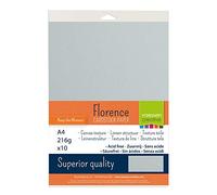 Vaessen Creative Florence - Papel de cartulina texturizado, aire azul, 216 gramos, A4, 10 hojas, para álbumes de recortes, tarjetas, troquelado y otras manualidades de papel