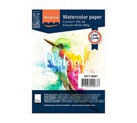 Florence Papel de Acuarela Superficie Lisa, 300 gsm, Blanco (White), A6