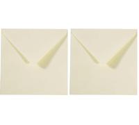 Vaessen Creative Florence Sobres Para Tarjetas, Cuadrado Grande, Marfil, Set de 5, Tarjetas a Juego Disponibles (Paquete de 2)
