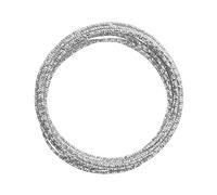 Vaessen Creative, Hammer, Silver, 2 mm, x 5 m, Aluminium, Craft, Decorative, Jewellery and Floristry Wire Alambre de Aluminio, Plata