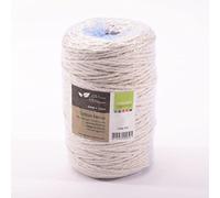Vaessen Creative Hilo de Algodón, Blanco, 2 mm x 150 m, Cuerda Mixta de Algodón para Macramé de Jardín, Cuentas para Enhebrar, Estilo Boho, Pulseras de la Amistad y Manualidades DIY