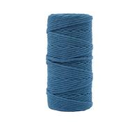 Vaessen Creative Hilo de macramé Azul Oscuro, 3 mm x 100 m, 100% algodón, Disponible, Bricolaje, decoración como Colgantes de Flores, tapices de Pared, portavelas y atrapasueños