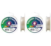 Vaessen Creative Hilo de Nylon Invisible, 0.25mm, Carrete 50m, No elástico, para Coser, Enhebrar Cuentas, Decoración Colgante y Manualidades DIY (Paquete de 2)