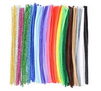 VAESSEN CREATIVE Juego de 100 piezas de lupa de colores para manualidades, alambre para manualidades, accesorios para manualidades, multicolor, incluye purpurina, 30 cm x 6 mm