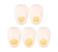 Vaessen Creative Juego de 5 troqueles con forma cuadrada, elipse, corazón y hexágono, 2,5 cm, hasta 250 g/m², para manualidades, papel y scrapbooking