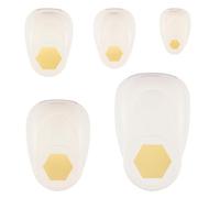 Vaessen Creative Juego de perforadoras - Perforadora - Hexágonos - 5 unidades - Papel de arcilla y material para manualidades de hasta 250 g/m² - para manualidades con papel y scrapbooking