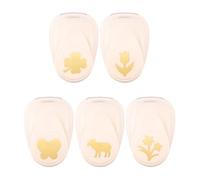 Vaessen Creative Juego de perforadoras - Perforadora - Primavera - 5 unidades - Papel de arcilla y material para manualidades de hasta 250 g/m² - para manualidades con papel y scrapbooking, Ivoor