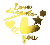 Vaessen Creative Love It Collection, Gold Paper Die-Cuts, 12 Pieces