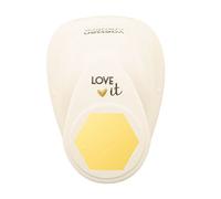 Vaessen Creative Love It Perforadora de Papel, Hexágono, Talla M, Para Proyectos DIY, Scrapbooking, Creación de Tarjetas y Más