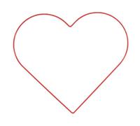 Vaessen Creative Metal en Forma de Corazón, Rojo, 32 cm x 3 mm, para Manualidades, Aro Atrapasueños, Anillo de Guirnalda para Tapiz de Macramé, Ganchillo y Decoraciones Nupciales, 32 cm