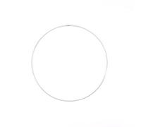 Vaessen Creative Metal para Manualidades, Ø 30cm, 3 mm de Grosor, Aro Atrapasueños, Anillo de Guirnalda para Tapiz de Macramé, Ganchillo, Bohemia, Decoraciones Nupciales, Plata, 1 pieza