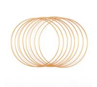 Vaessen Creative Metal para Manualidades, Oro, 8 Piezas, 25 cm x 3 mm, Aro Atrapasueños, Anillo de Guirnalda para Tapiz de Macramé, Ganchillo, Decoraciones Nupciales, Dorado (11015-004), 25 cm