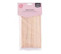 Vaessen Creative Palos de Polo de Madera, 50 Unidades, 2,5 x 20 cm, Crea Obras, Manualidades para Niños, Adornos para el Hogar y Mucho Más en 3D, Abedul Natural, 2.5 X 20 CM