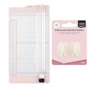 Vaessen Creative Papel con Base para Marcar de 15,2 x 30,5 cm - Cortador y Tablero de Puntuación 2 en 1 Scrapbooking, Tarjetas y Manualidades - con 2 Cuchillas de Repuesto, Rosa-Marfil, Verschiedene