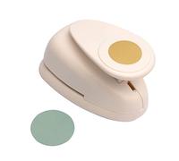 Vaessen Creative Perforadora con diseño de círculo, diámetro de 4,3 cm, para manualidades, papel de arcilla, papel de scrapbooking o papel de decoupage, color blanco y dorado