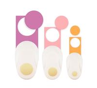 Vaessen Creative Perforadora de papel para manualidades, círculos, 3 piezas, varios tamaños, cortador de círculos para manualidades y tarjetas, color blanco