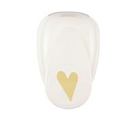 Vaessen Creative Perforadora Corazón, 5 cm, 1 Unidad, Jumbo Grande, hasta 160g, para Manualidades y Scrapbooking, Plástico y Metal, Blanco y Rosa