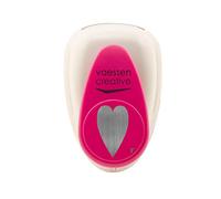 Vaessen Creative Perforadora Corazón Estrecho, Jumbo, 5 cm, 1 Unidad, hasta 160g, para Manualidades y Scrapbooking