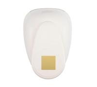Vaessen Creative Perforadora Quadrado, 7,5 cm, Super Jumbo Grande, 1 Unidad, hasta 160g, para Manualidades y Scrapbooking, Metal, Blanco y Rosa