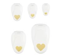 Vaessen Creative Perforadora de Papel Corazones - Kit de 5 Uds de 9,5 mm a 5 cm - Troqueladora para Manualidades - Scrapbooking, Tarjetas, Papel, DIY, Álbumes de Recortes y Invitaciones