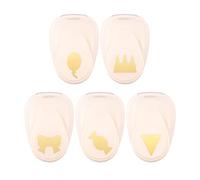 Vaessen Creative Juego de perforadoras para fiestas, con lazo, tartas, caramelos, bandera y globo, 2,5 cm, 5 unidades, hasta 250 g/m², para manualidades, papel y scrapbooking