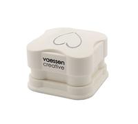 Vaessen Creative Perforadora Magnética - Corazón 3D 3 x 3,4 cm - Troqueladora para Manualidades con Papel, Scrapbooking y DIY