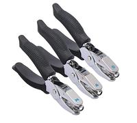 Vaessen Creative Perforadora Manual, Diseño de Círculo, Flor y Mariposa, Pequeño, Mediano y Grande, Rojo, 26.8x19.6x1.8 cm