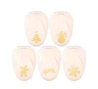 Vaessen Creative Juego de troqueles de Navidad, con estrella, renos, árbol de Navidad, copo de nieve y muñeco de nieve, 2,5 cm, 5 unidades, hasta 160 g/m², para manualidades con papel y álbumes de recortes