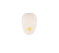 Vaessen Creative Perforadora con diseño de ranas, 3,3 x 3,8 cm, para papel de manualidades, papel de arcilla, papel de scrapbooking o papel de decoupage, color blanco y dorado