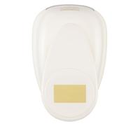Vaessen Creative Perforadora Rectángulo, 5 cm, 1 Unidad, Jumbo Grande, hasta 160g, para Manualidades y Scrapbooking, Metal, Blanco y Rosa