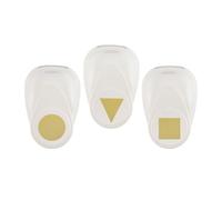 Vaessen Creative Perforadora Set - Círculo, Cuadrado, Triángulo - 3 Unidades - Scrapbooking Materiales para Manualidades con Papel, Tarjetas y DIY