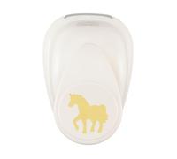 Vaessen Creative Perforadora Unicornio-2,5 x 2,5 cm-Scrapbooking Materiales para Manualidades con Papel, Tarjetas y DIY, Oro-Blanco