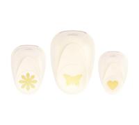 Vaessen Creative Perforadoras de Papel, Conjunto de Tres, Corazon Flor Mariposa, En Diferentes Tamaños, Para Proyectos DIY, Scrapbooking, Creación de Tarjetas y Más