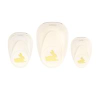 Vaessen Creative Perforadoras Set 3 uds - Conejos - 3 x 3,6 cm, 2 x 2,3 cm, 1,3 x 1,5 cm - Troqueladora para Manualidades con Papel, Scrapbooking y DIY