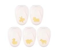 Vaessen Creative Perforadoras Set 5 Uds-Animales de Granja de 2,5 x 2 cm-Scrapbooking Materiales para Manualidades con Papel, Tarjetas y DIY, Oro-Blanco, 5