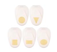 Vaessen Creative Perforadoras Set 5 Uds-Formas Básicas-Ø, 2 x 1,9 cm, 1,8 cm, 2,3 1,8 x 2,5 cm-Scrapbooking Materiales para Manualidades con Papel, Tarjetas y DIY, Oro-Blanco, Varias, 5