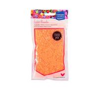 Vaessen Creative Perlas Fusibles, Naranja Neón, Set de 1100 Piezas para Manualidades DIY para Niños, Creación de Joyas, Decoraciones Hechas en Casa y Otras Ideas de Manualidades