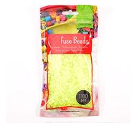 Vaessen Creative Perlas Fusibles, Plastic, Verde (Glow Green), 5mm, 1100