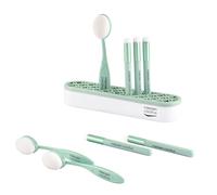 Vaessen Creative Pincel de Mezcla 8 uds et Soporte-para Pintura y Tinta-para Hacer Tarjetas, Álbumes de Rrecortes, Fondos y Dibujos, Menta, ø 8 mm y 2,7 x 4 cm, 9