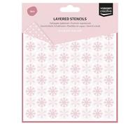 Vaessen Creative Plantillas en Capas-Estampado a Cuadros-3 Uds de 15 x 15 cm-Stencil Reutilizable para Scrapbooking, Tarjetería y Otras Manualidades de Papel